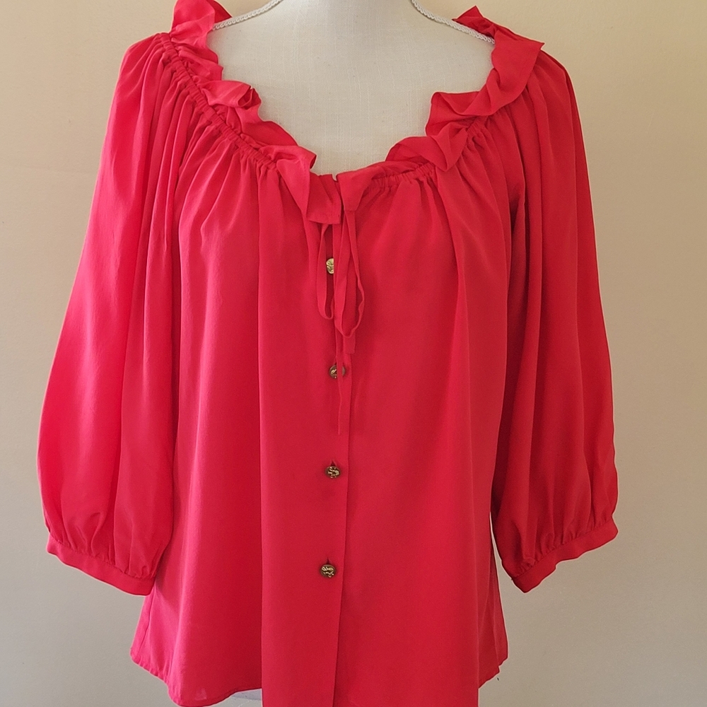 Leona by Lauren Leonard silk blouse size small